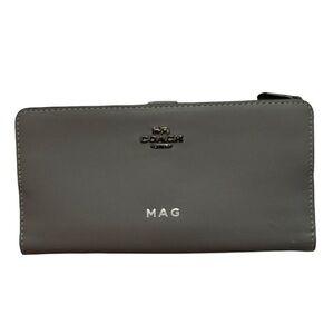 Coach gray leather wallet